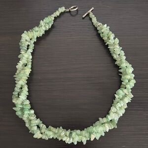 Beautiful light green stone necklace
